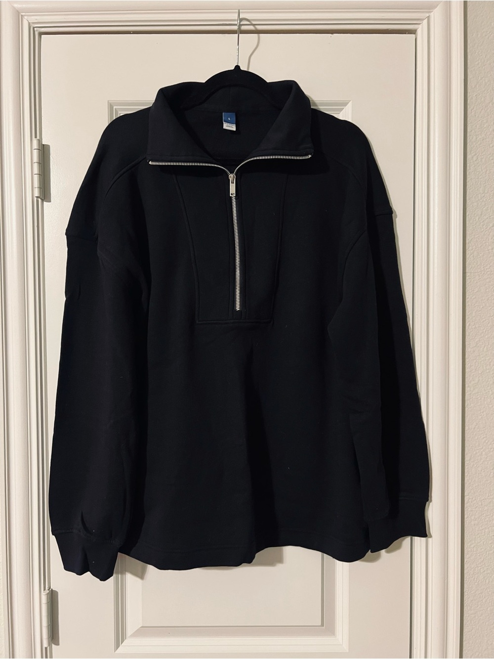 Black Half-Zip Pullover